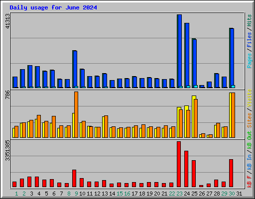 Daily usage for June 2024