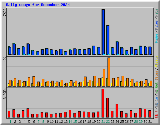 Daily usage for December 2024